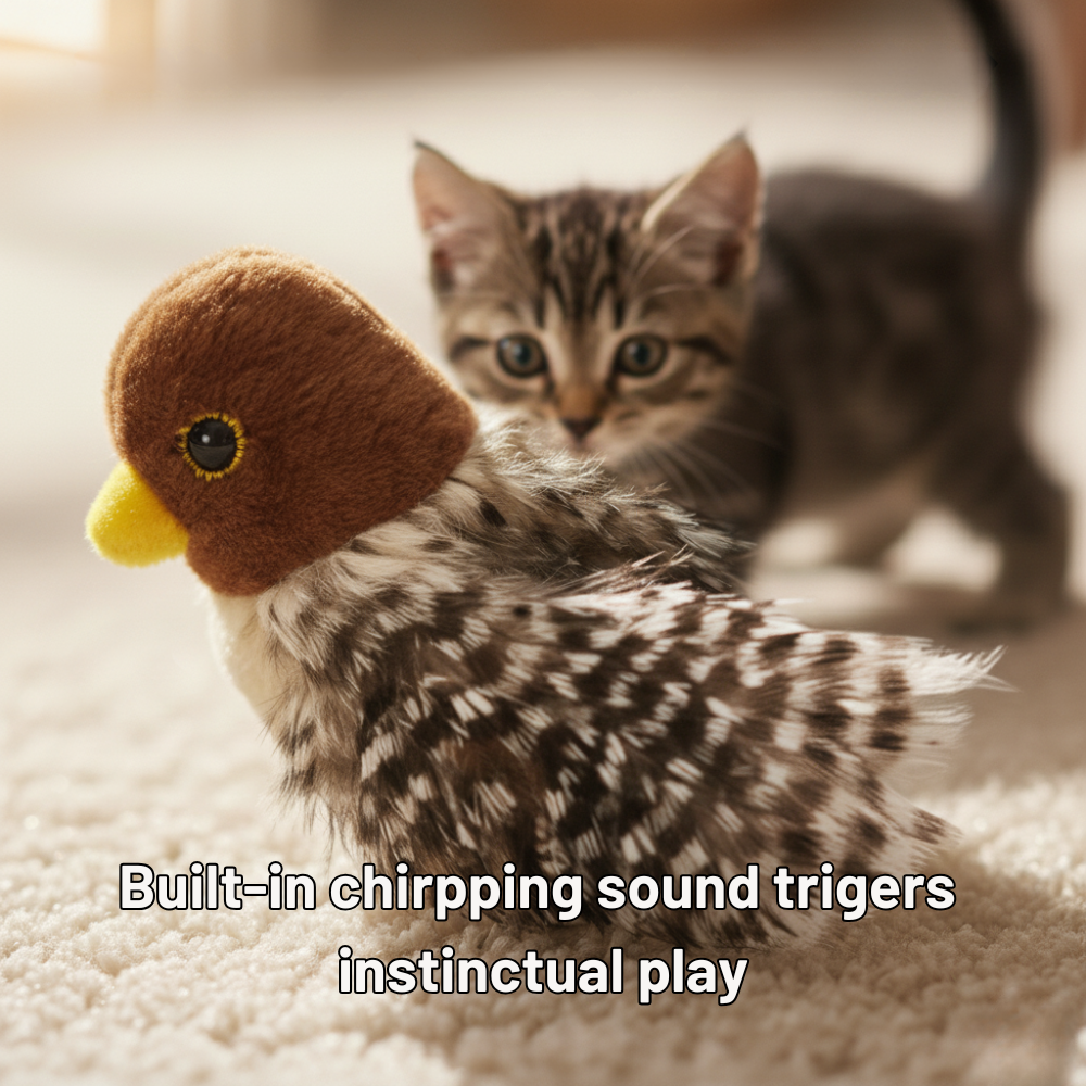 FeatherBeats - Cat Flapping bird toy
