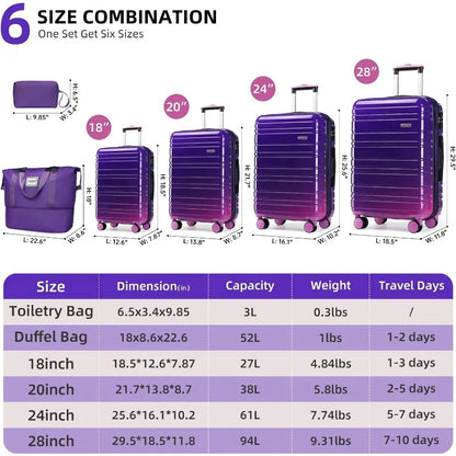 EliteVoyage Suitcase (Set of 6)