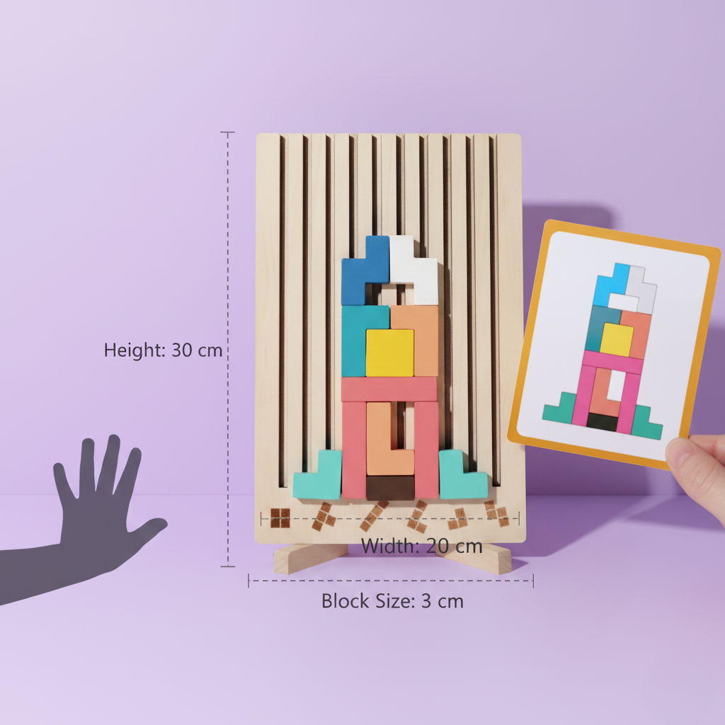 BlockBuddies - Wooden puzzle montesori