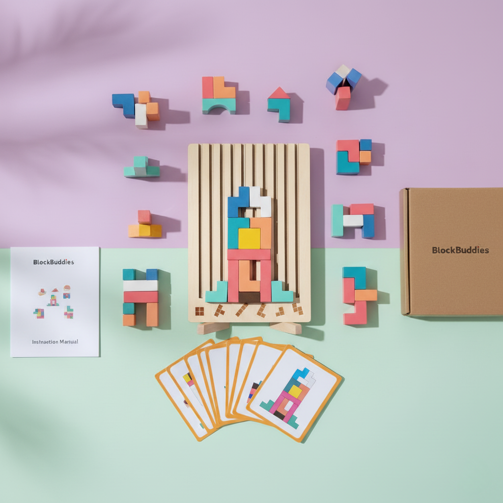 BlockBuddies - Wooden puzzle montesori